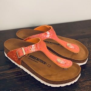 NEW RARE Birkenstocks GIZEH Orange 38